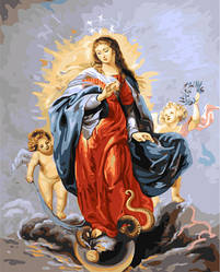 Раскраска по цифрам Дева Мария (BRM22348) 40 х 50 см