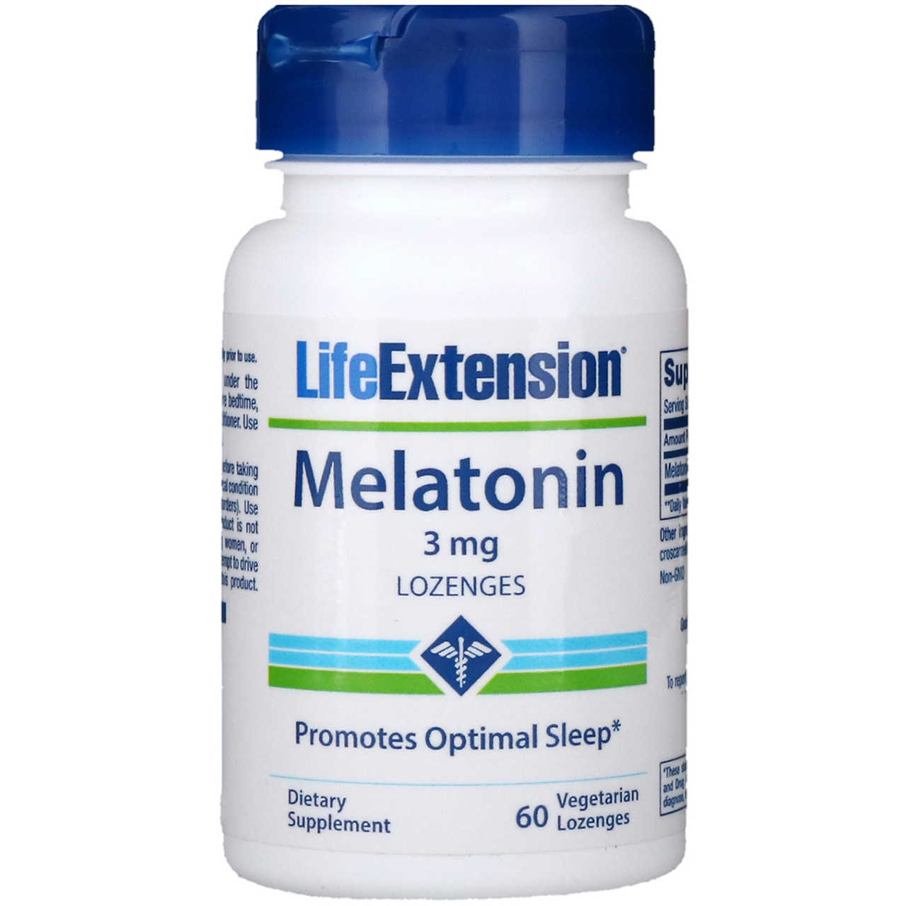 Мелатонін, Life Extension, 3 мг, 60 драже
