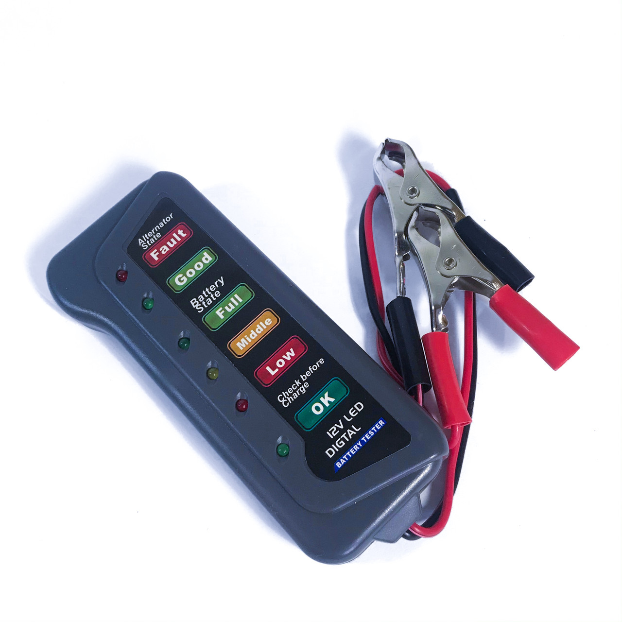 Тестер акумуляторних батарей Tirol T16897, діагностика акумулятора, генератора, стартера