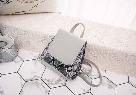 Міні рюкзак сумка під шкіру пітона, фото 1