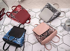 Міні рюкзак сумка під шкіру пітона, фото 3