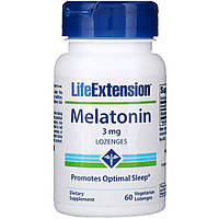 Мелатонін, Life Extension, 3 мг, 60 драже