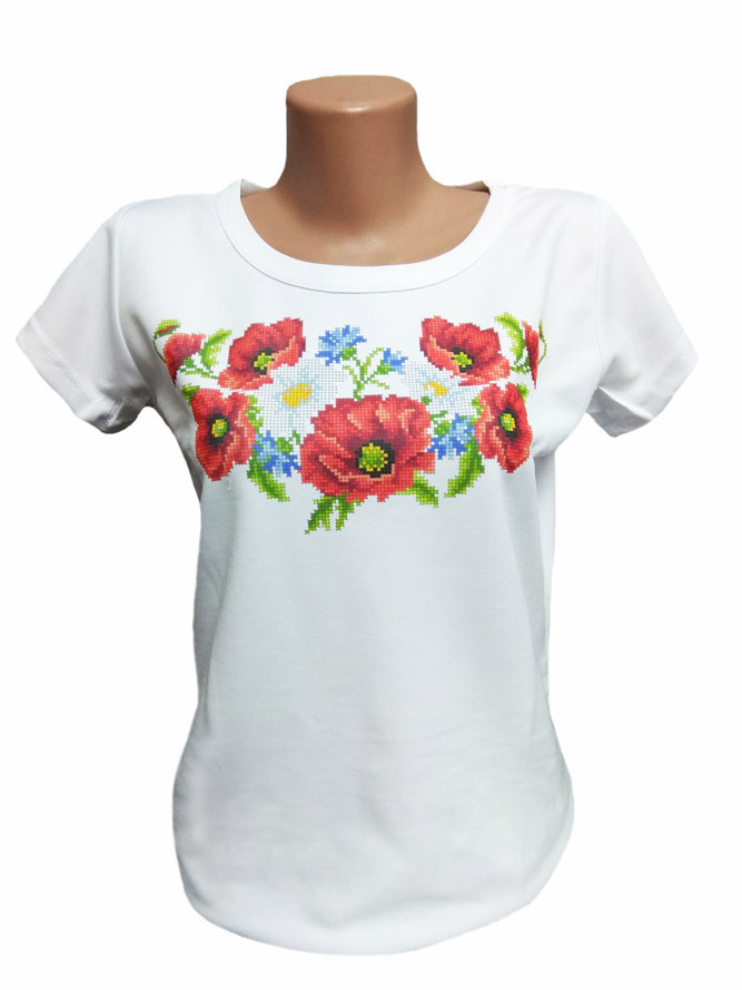 Футболка жіноча для вишивки бісером або нитками FZ5, фото 1