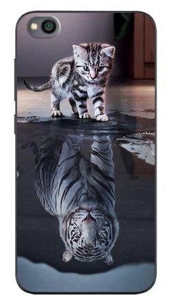 Панель силіконова накладка для Xiaomi Redmi Go з малюнком кіт став тигром
