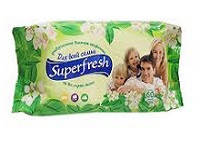 Салфетки влажные SuperFresh (для всей семьи) 60шт