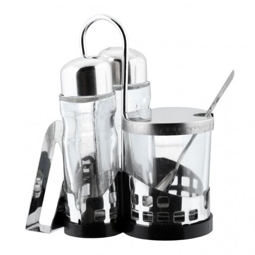 Набір для спецій 4 предметів,спецовницы з нержавіючої сталі, фото 1