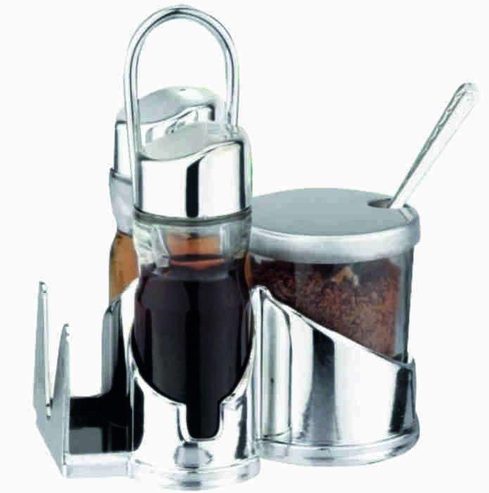 Набір для спецій 4 предметів,спецовницы на пластиковій підставці, фото 1