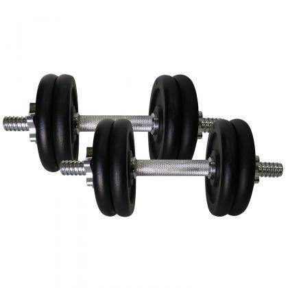 Гантелі металеві розбірні з покриттям розбірні гантелі для силових тренувань Newt Home 2 шт по 10 кг, фото 2