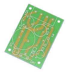 Друкована плата - стабілізатор напруги регульований №064 (LM317T+міст)
