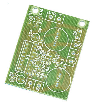 Друкована плата — УНЧ 1х140Вт №031 (TDA7293, двухполярное харчування)