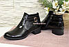 Черевики лакові на невисокому каблуці, фото 3