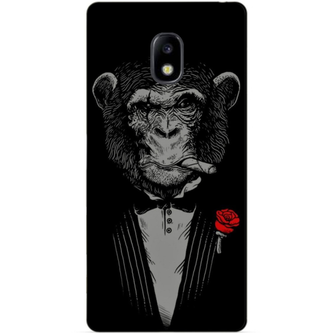 Силіконовий чохол бампер для Samsung J730 Galaxy J7 2017 року з малюнком Мавпа з сигарою