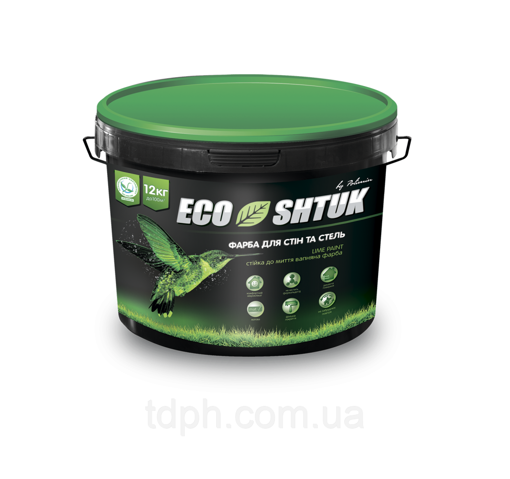 Вапняна фарба Ecoshtuk стійка до миття