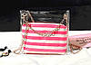 Оригінальна сумочка на ланцюжку зі смугастим клатчем, фото 6