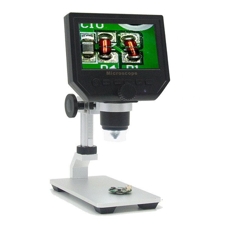Цифровий мікроскоп для паяння G600+ з монітором (екраном) 4.3" на залізному штативі 3.6 мегапікселя