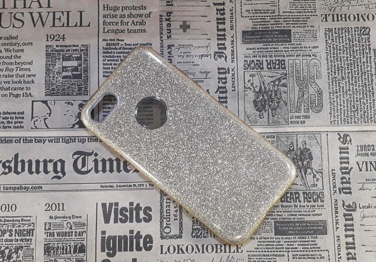 Чехол накладка Glitter на Iphone 7, Gold