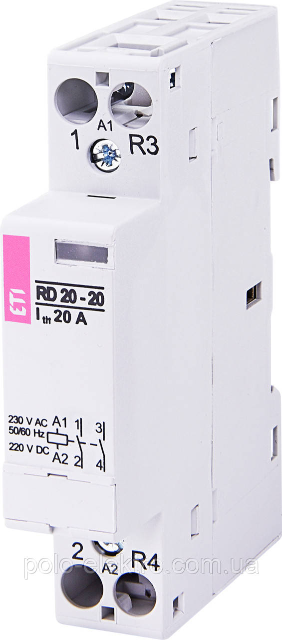 Контактор модульний RD 20-20 230V AC/DC ETI