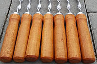 Деревянная ручка для шампуров тонированная