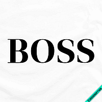 Декор на дубленки логотип BOSS [Свой размер и материалы в ассортименте] 8.4, Крупный Свой размер, Крупный