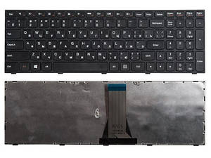 Клавіатура для ноутбука Lenovo G50-30, G50-45, G50-70, Z50-70, Z50-75, Flex 2-15 із фреймом RU чорна нова