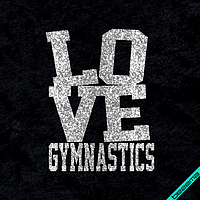 Наклейки на кошельки Love gymnastics [Свой размер и материалы в ассортименте] Средний, 10