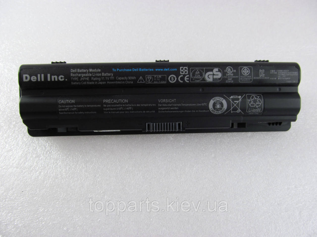 Батарея для ноутбука Dell XPS 14 J70W7, 90Wh (8100mAh), 9cell, 11.1 V, Li-ion, чорний, ОРИГІНАЛЬНА