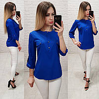 Блуза / блузка арт. 829 електрик / яскраво синій