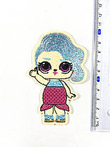 Нашивка Лялька LОЛ Splash Queen / Морська Королева 63х100 мм, фото 2
