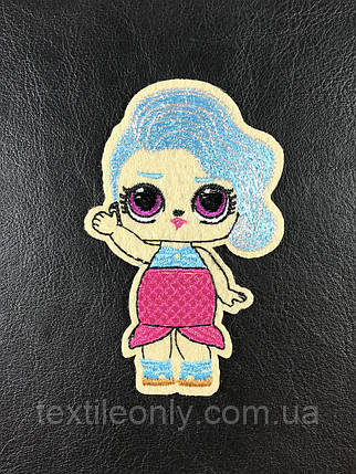 Нашивка Лялька LОЛ Splash Queen / Морська Королева 63х100 мм, фото 1