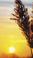 Часы настенные стеклянные "Солнце на закате"