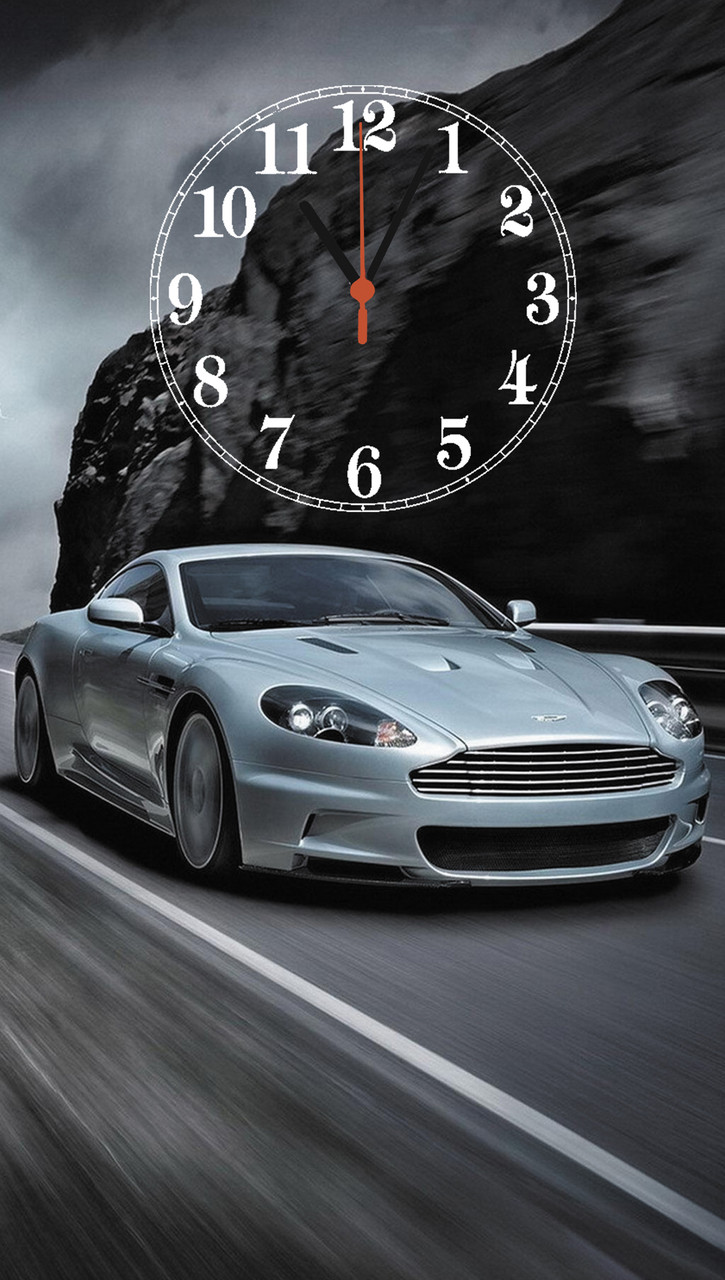 Годинники настінні скляні "Aston Martin"