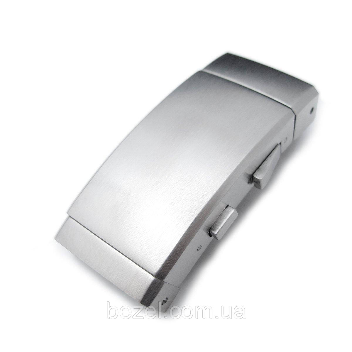 18mm, 20mm or 22mm 316L Stainless Steel Wetsuit Ratchet Buckle Button Control diver extension clasp, Brushed