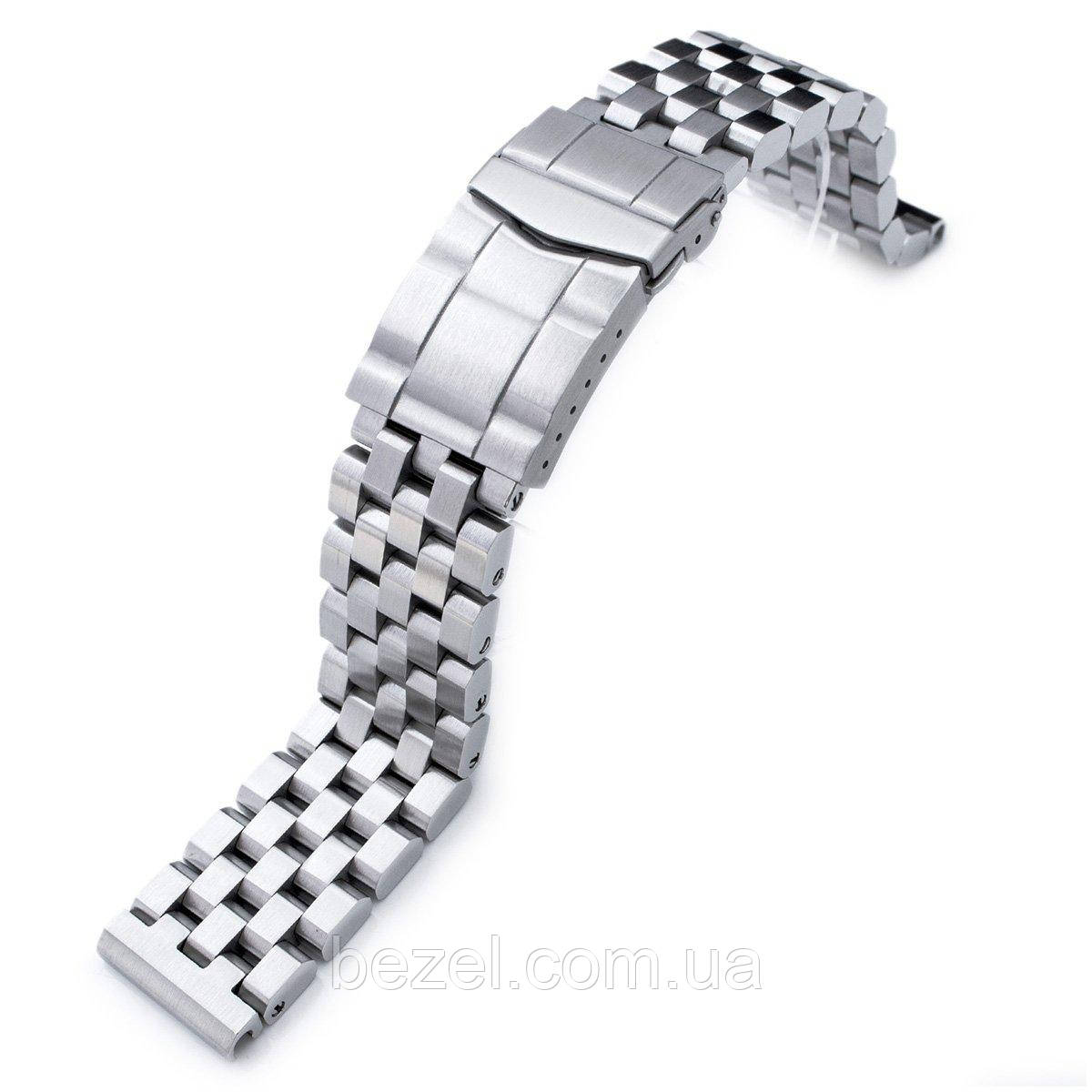 19mm, 20mm or 21mm SUPER Engineer Type II Solid Stainless Steel Watch Band, Solid Submariner Clasp