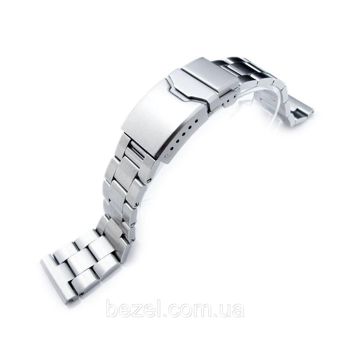 19mm, 20mm or 21mm Super Oyster Watch Bracelet Straight End Lug, Chamfer Clasp with Button