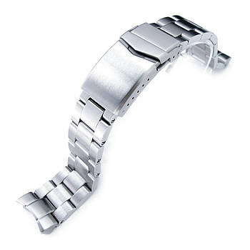 20mm Super Oyster 316L Stainless Steel Watch Band for Seiko SKX013, V-Clasp Button Double Lock