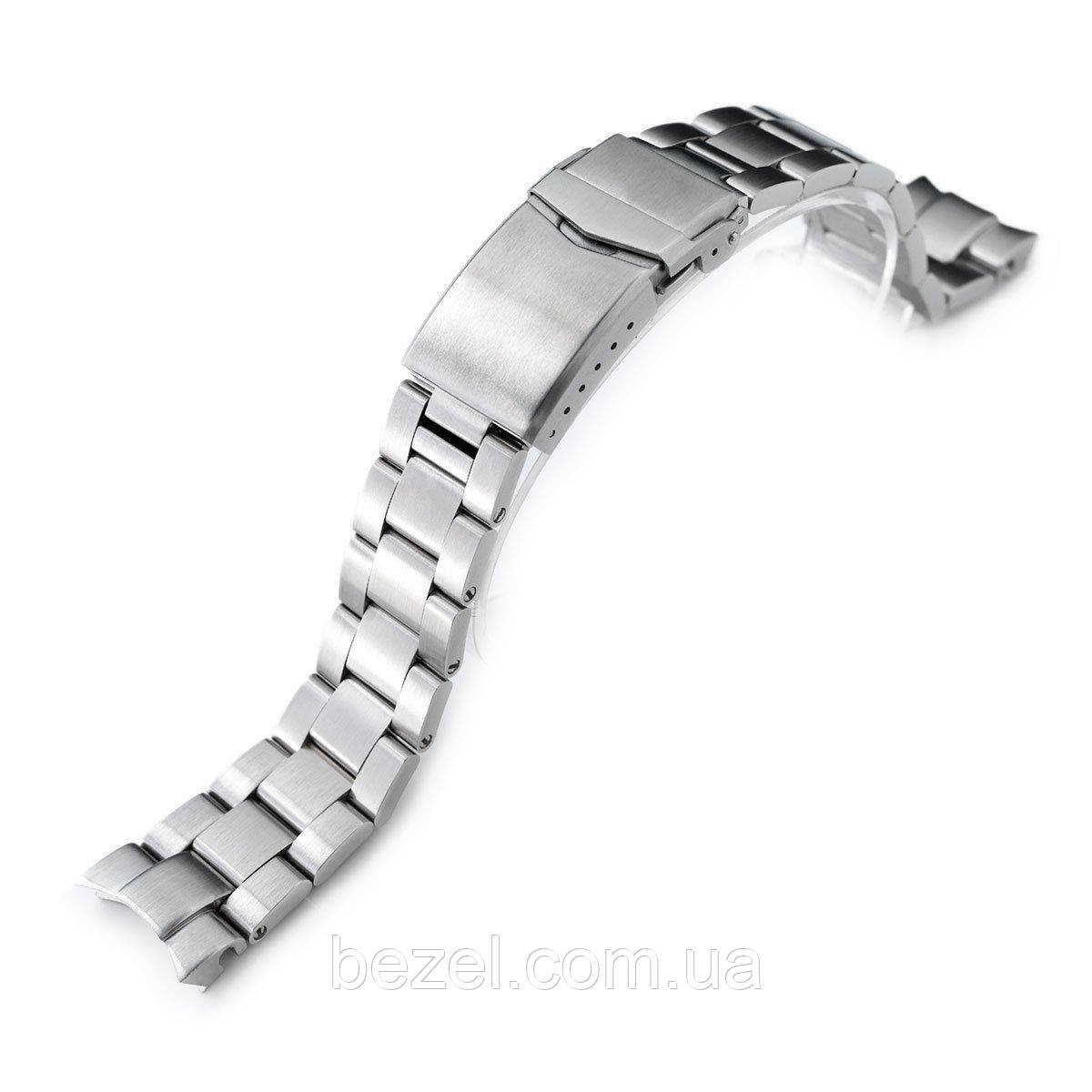 20mm Super 3D Oyster watch band for Seiko Alpinist SARB017, Brushed, V-Clasp Button Double Lock