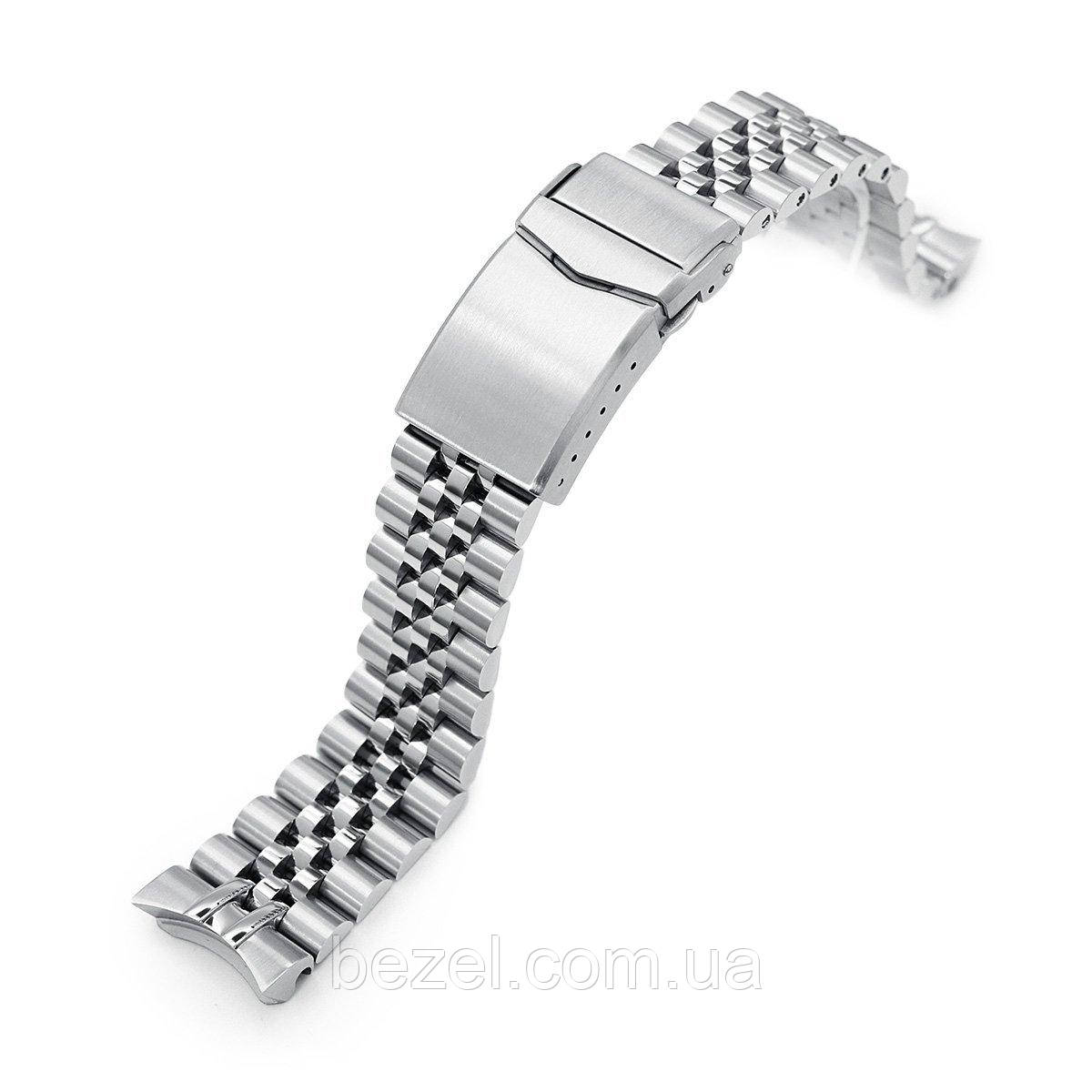 20mm Super Jubilee 316L Stainless Steel Watch Bracelet for Seiko SKX013, V-Clasp Brushed