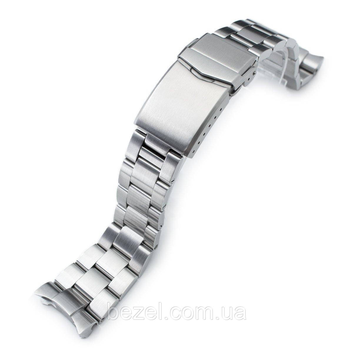 22mm Super 3D Oyster watch band for SEIKO Diver SKX007/009/011, Brushed, V-Clasp Button Double Lock