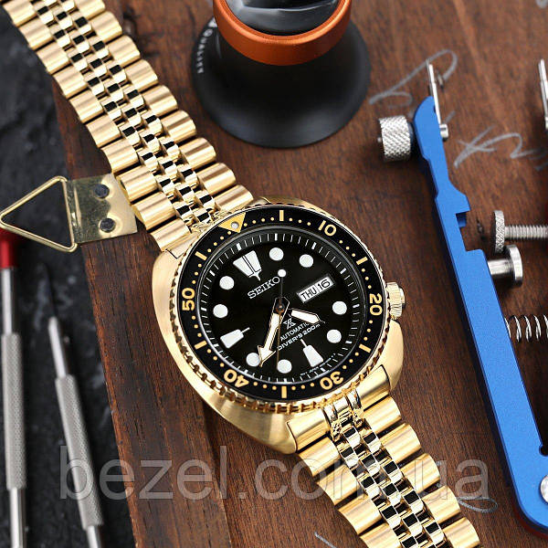 22mm Super 3D Jubilee 316L Stainless Steel Watch Bracelet for Seiko Gold Turtle SRPC44 Submariner Clasp full BEZEL.COM.UA