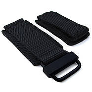 20mm, 22mm, 23mm, 24mm MiLTAT Honeycomb Black Nylon Velcro Fastener Watch Strap, PVD Black Buckle, фото 4