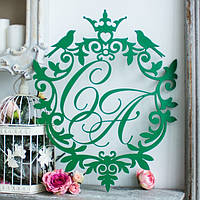 Герб сім'ї з іменами та прізвищем "Пташки зелень" 55 см