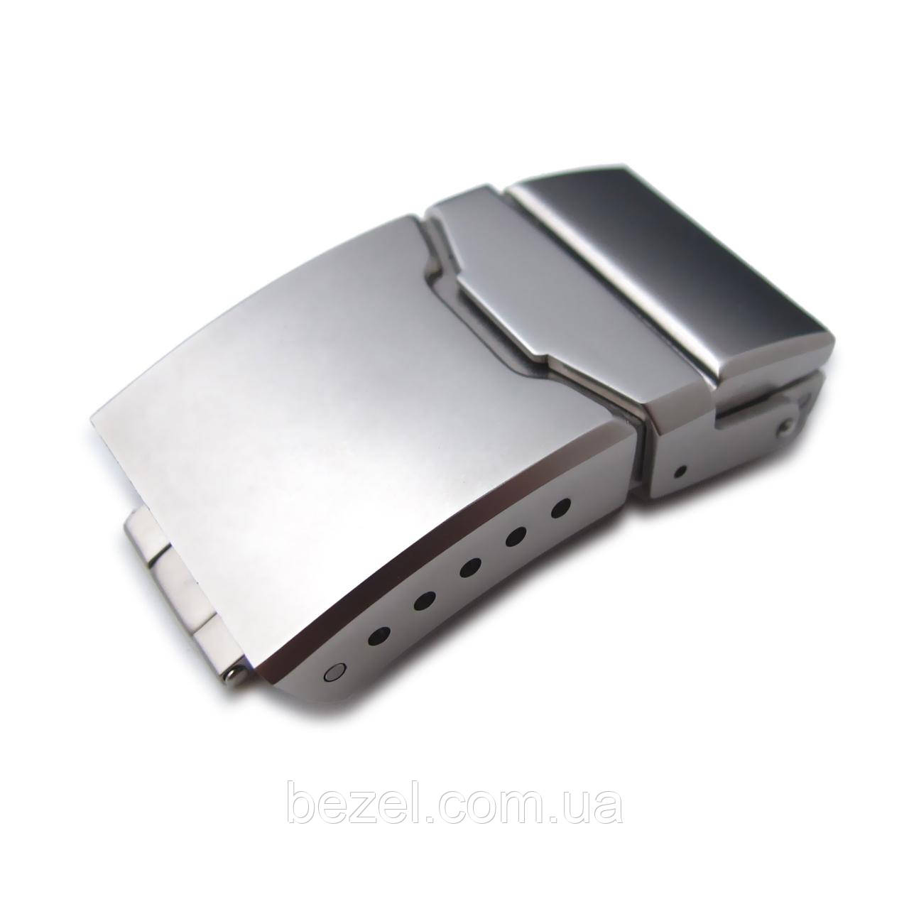 18mm, 20mm, 22mm or 24mm Stainless Steel Chamfer double locks Diver Clasp for Watch Band, 6 adjust holes and, фото 1