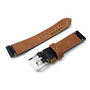 20mm MiLTAT Antipode Watch Strap Matte Black CrocoCalf in Grey Hand Stitches, фото 3