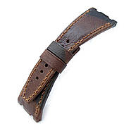 Camo Pattern of Art Leather Watch Strap, Wax thread Brown Stitching, custom made for Audemars Piguet Royal Oak, фото 3