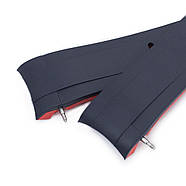 22mm Crafter Blue - Dual Color Blue & Rubber Red Curved Lug Watch Strap for Tudor Black Bay M79230, PVD Black, фото 4