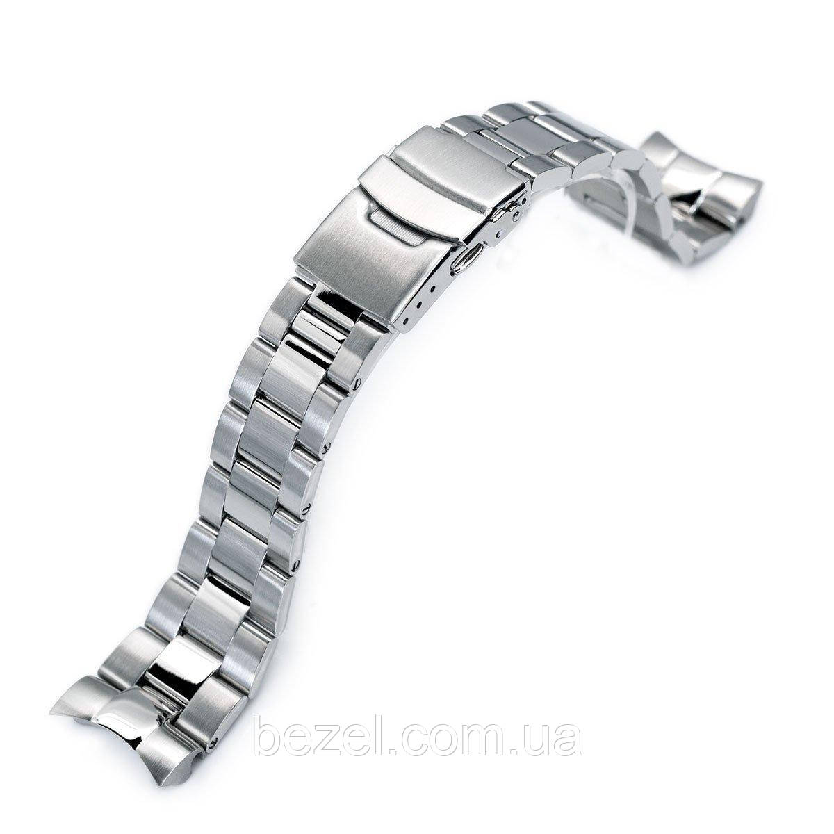 22mm Super Oyster Brushed & Polished 316L Stainless Steel Watch Band for Orient Mako II & Ray II, Diver Clasp