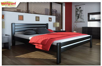 Ліжко двоспальне з натурального дерева Прем'єра, дерев'яне ліжко двоспальне для спальні