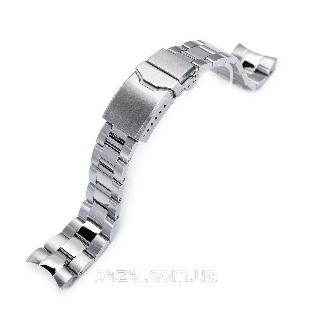 22mm Super Oyster Brushed & Polished 316L Stainless Steel Watch Band for Orient Mako II & Ray II, Button