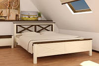 Кровать двуспальная из натурального дерева Прованс, деревянная кровать двуспальная для спальни