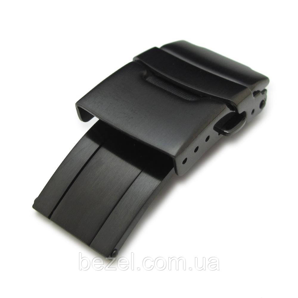 18mm, 20mm, 22mm or 24mm BLACK Plating PVD Push Button Diver Clasp